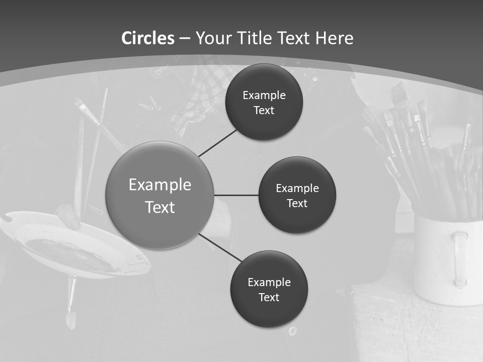 Artist Poses For A Photograph PowerPoint Template