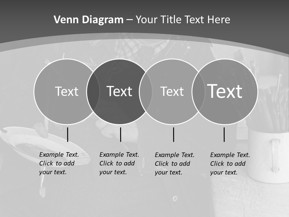 Artist Poses For A Photograph PowerPoint Template