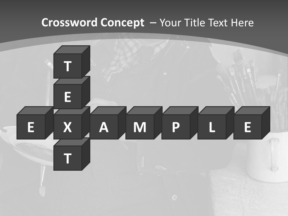 Artist Poses For A Photograph PowerPoint Template