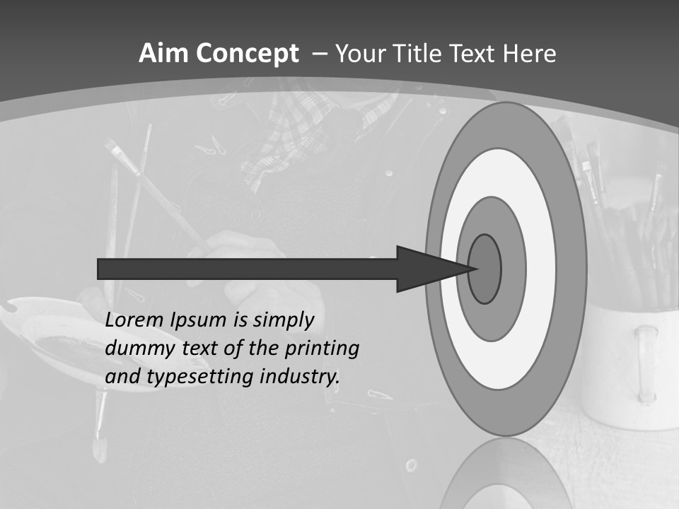 Artist Poses For A Photograph PowerPoint Template