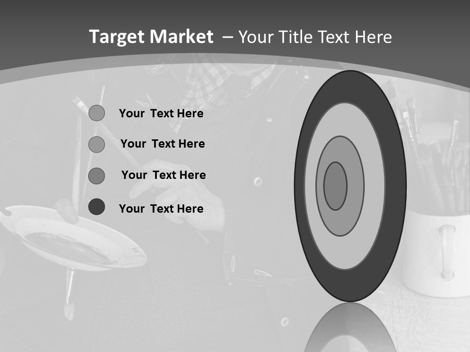 Artist Poses For A Photograph PowerPoint Template