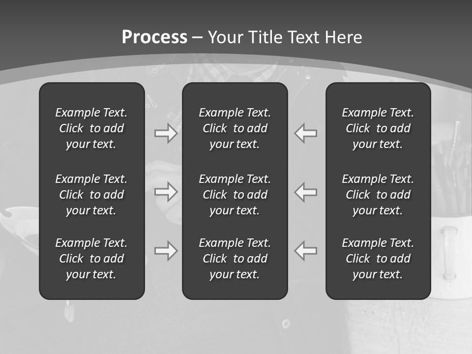 Artist Poses For A Photograph PowerPoint Template