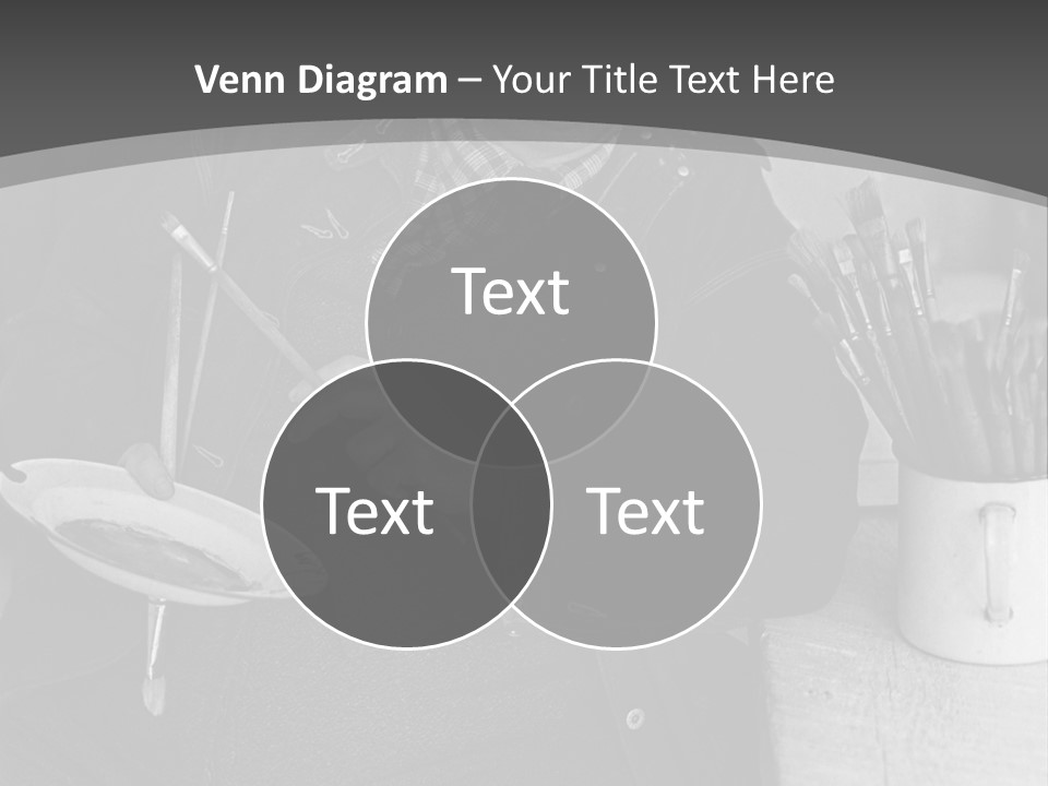 Artist Poses For A Photograph PowerPoint Template