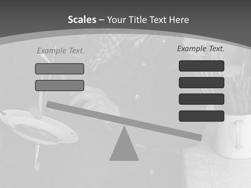 Artist Poses For A Photograph PowerPoint Template