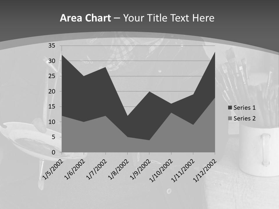 Artist Poses For A Photograph PowerPoint Template
