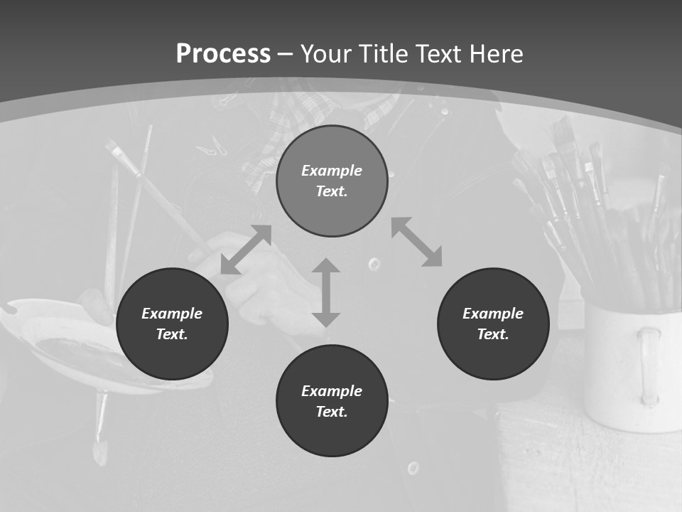 Artist Poses For A Photograph PowerPoint Template