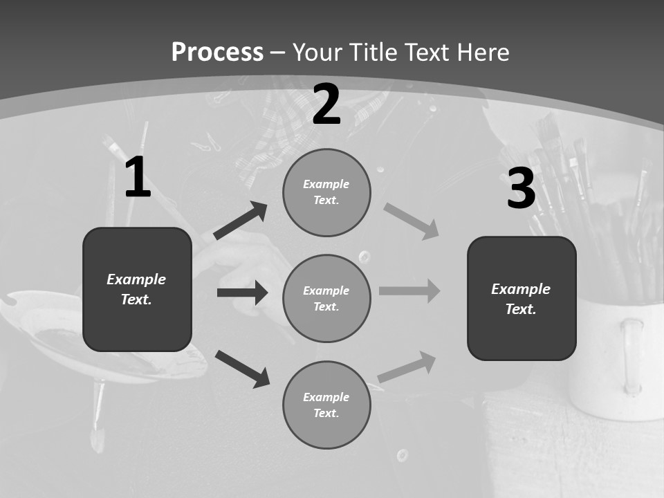 Artist Poses For A Photograph PowerPoint Template