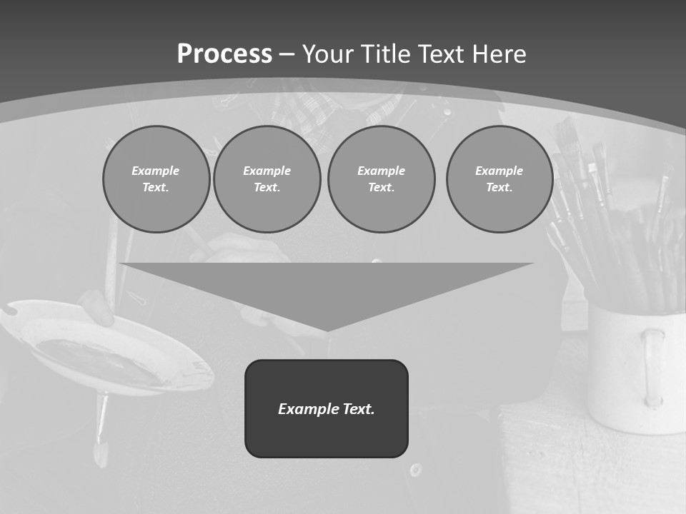 Artist Poses For A Photograph PowerPoint Template
