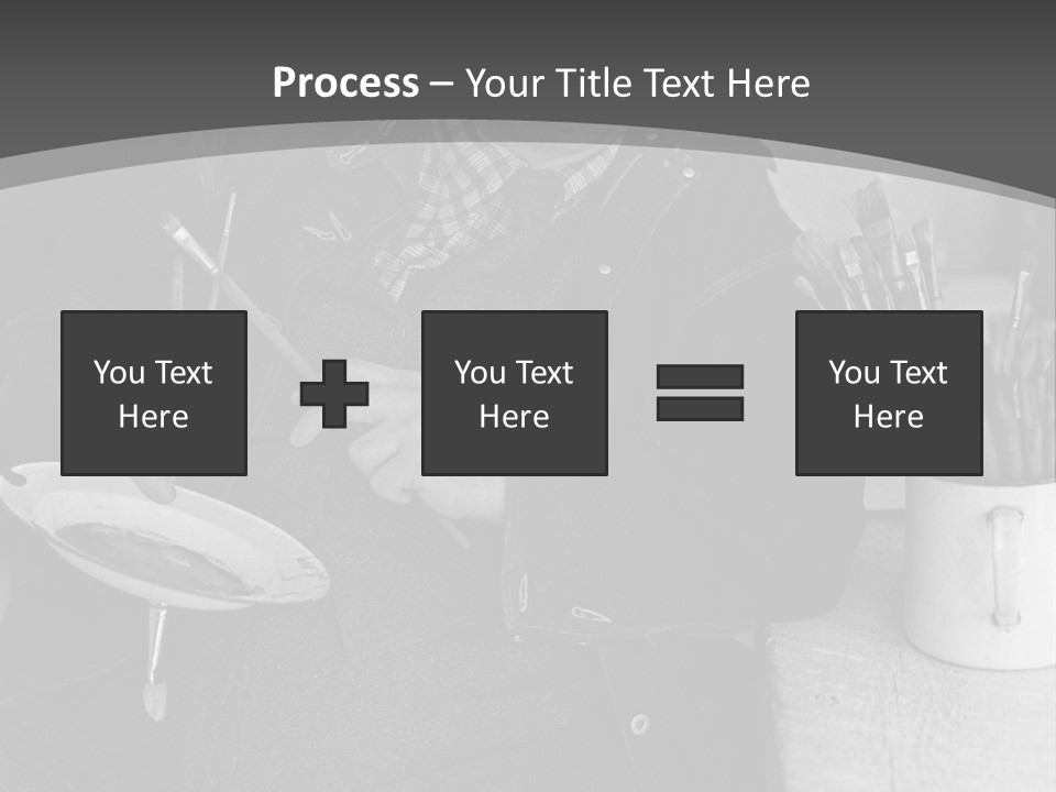 Artist Poses For A Photograph PowerPoint Template