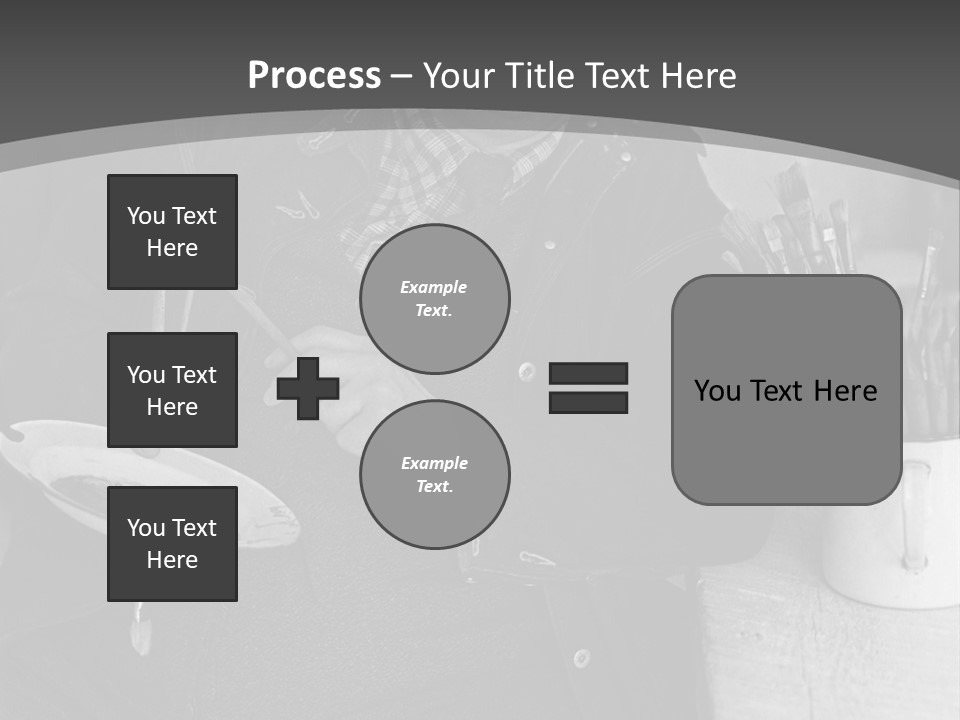 Artist Poses For A Photograph PowerPoint Template