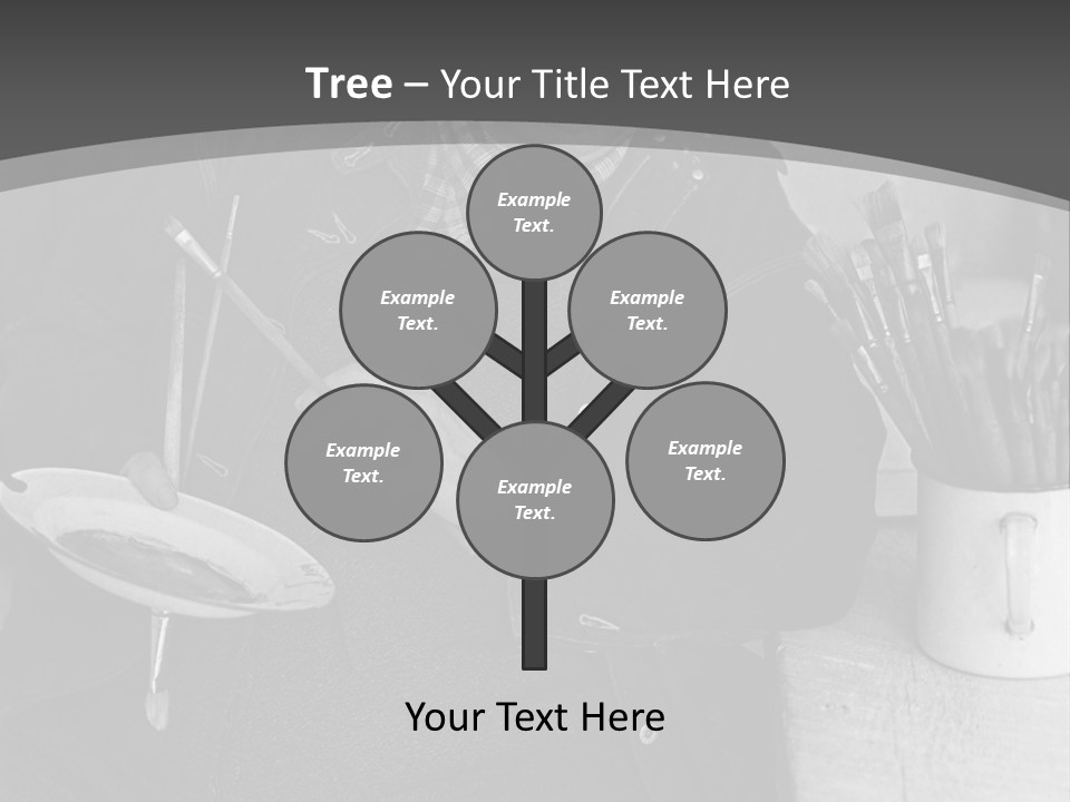 Artist Poses For A Photograph PowerPoint Template