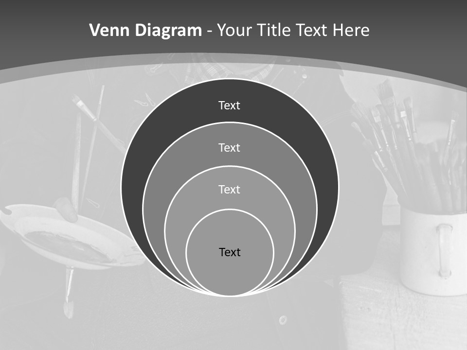 Artist Poses For A Photograph PowerPoint Template