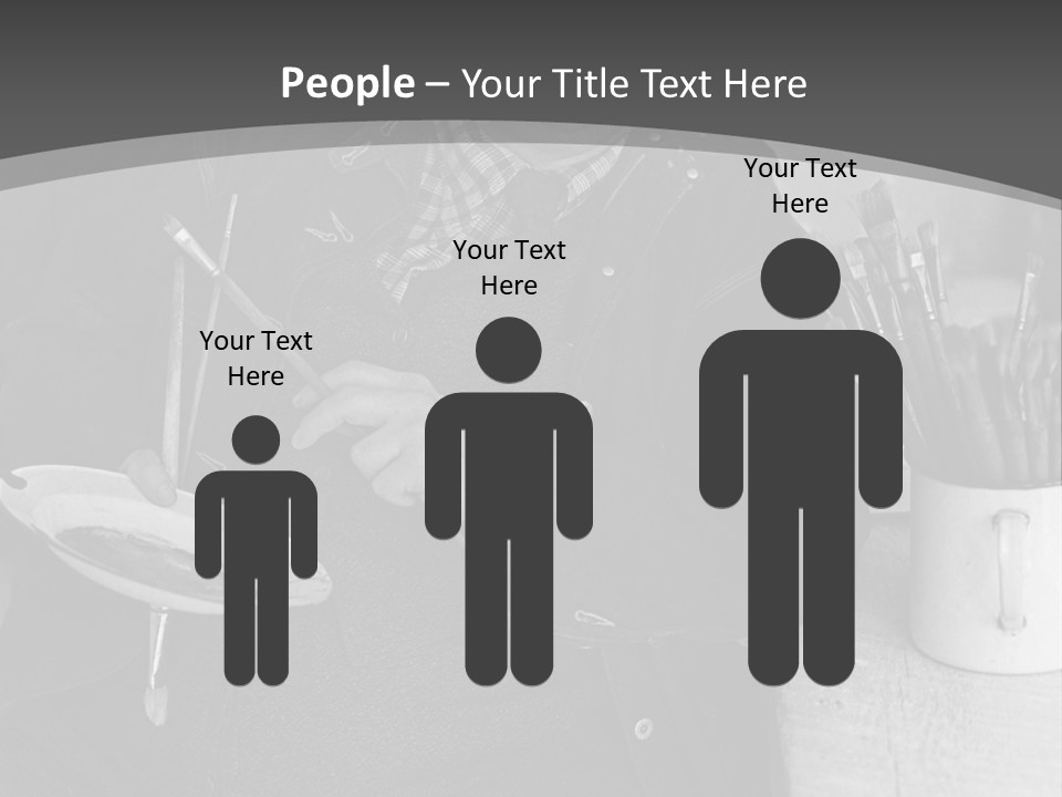 Artist Poses For A Photograph PowerPoint Template