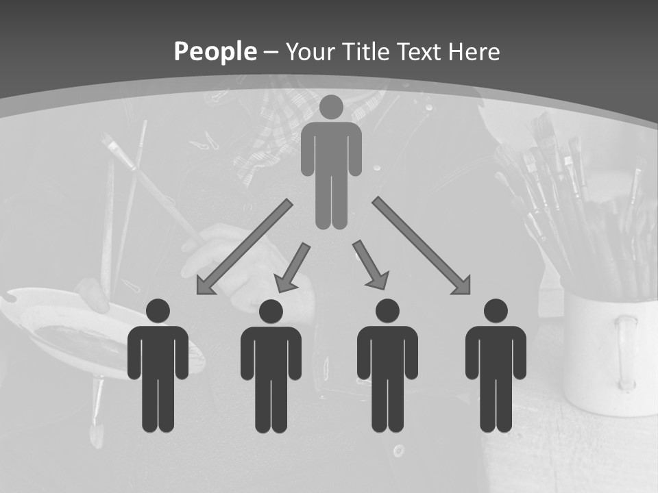 Artist Poses For A Photograph PowerPoint Template