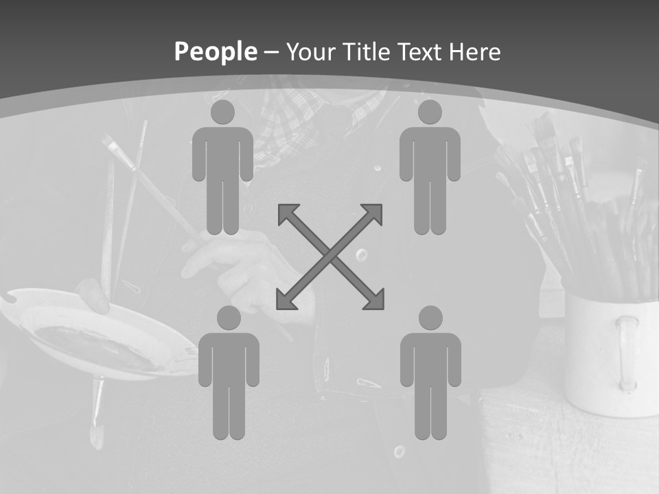 Artist Poses For A Photograph PowerPoint Template