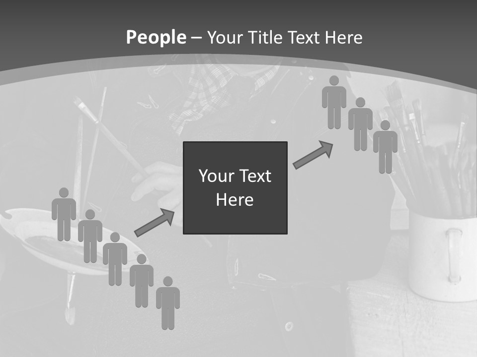 Artist Poses For A Photograph PowerPoint Template