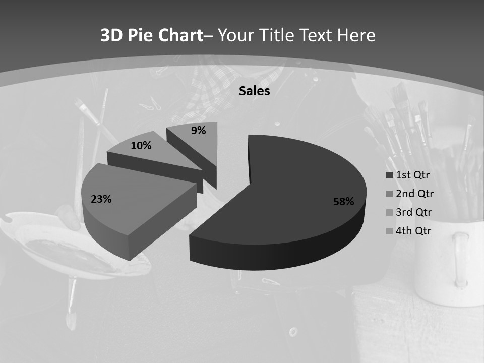 Artist Poses For A Photograph PowerPoint Template