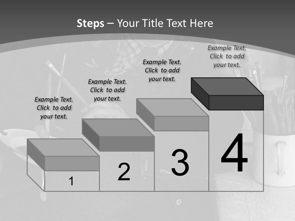 Artist Poses For A Photograph PowerPoint Template