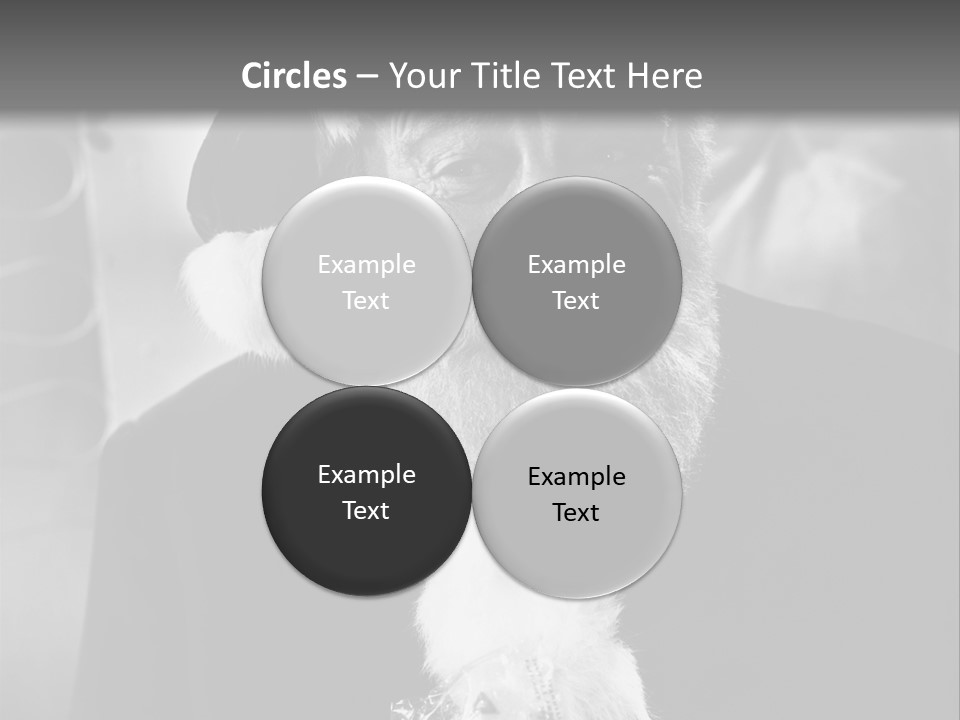 Kind Santa Claus Black And White Background PowerPoint Template