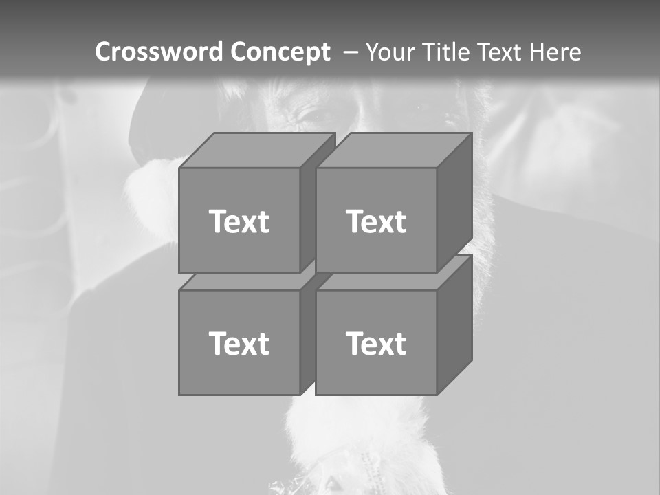 Kind Santa Claus Black And White Background PowerPoint Template