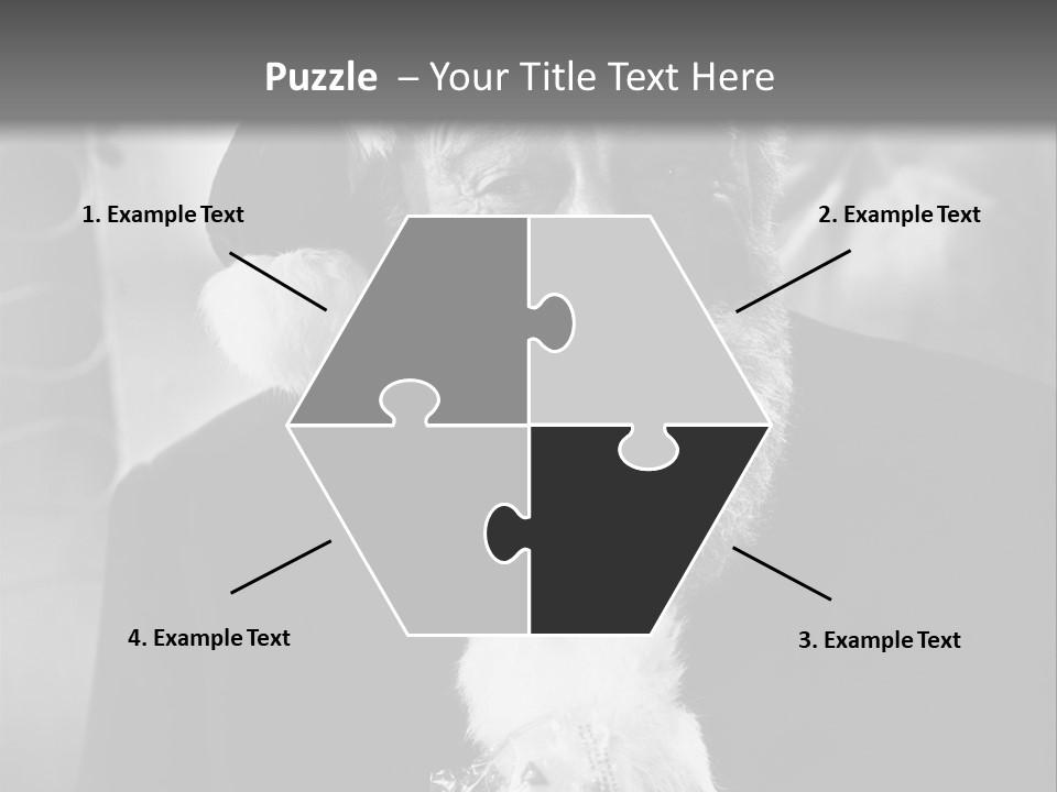 Kind Santa Claus Black And White Background PowerPoint Template