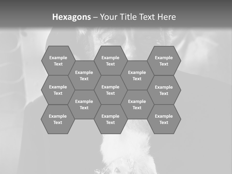 Kind Santa Claus Black And White Background PowerPoint Template