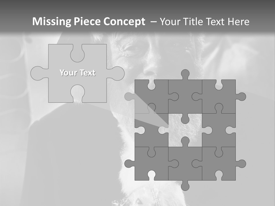 Kind Santa Claus Black And White Background PowerPoint Template