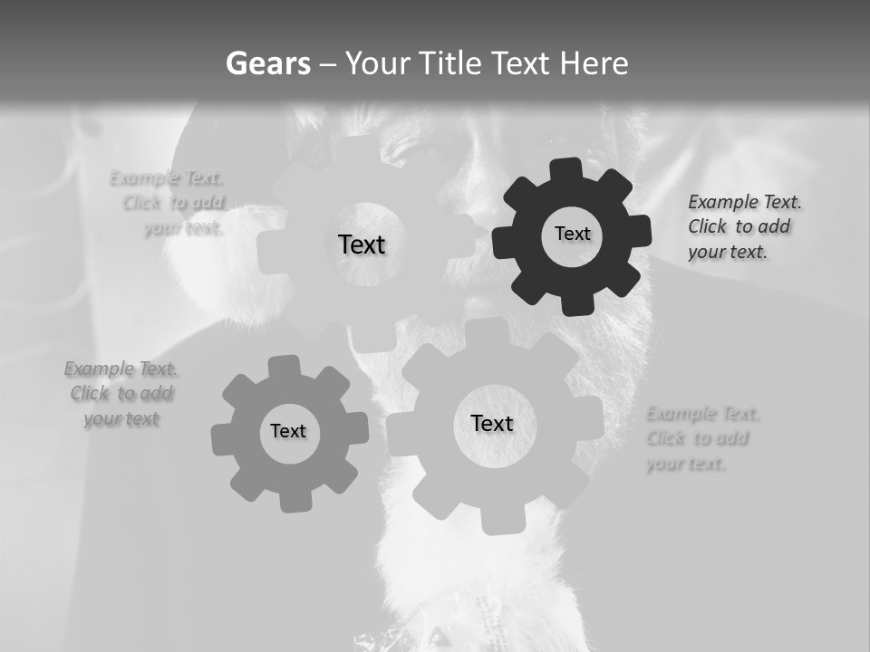 Kind Santa Claus Black And White Background PowerPoint Template