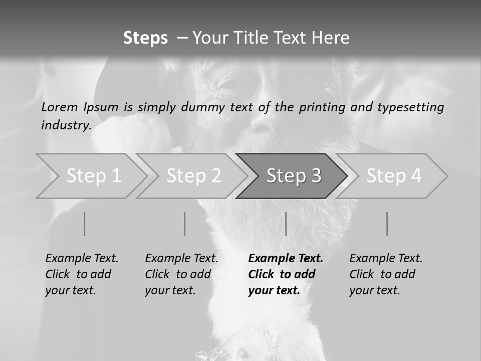 Kind Santa Claus Black And White Background PowerPoint Template