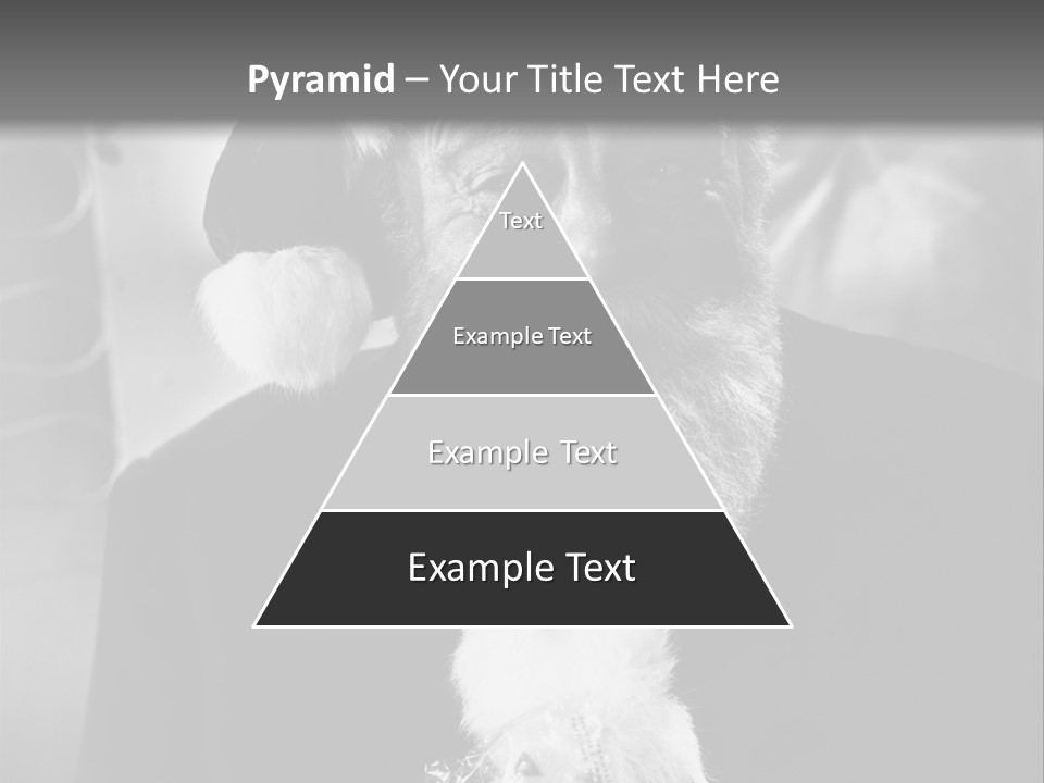 Kind Santa Claus Black And White Background PowerPoint Template