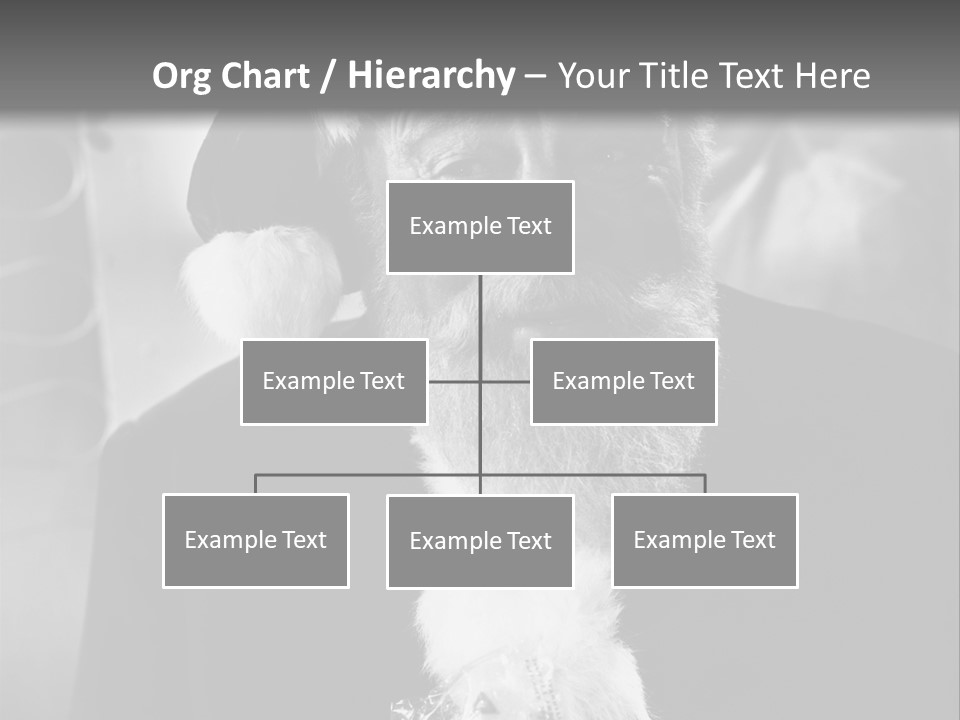 Kind Santa Claus Black And White Background PowerPoint Template