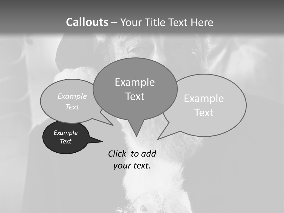 Kind Santa Claus Black And White Background PowerPoint Template