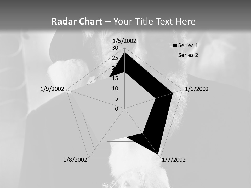 Kind Santa Claus Black And White Background PowerPoint Template