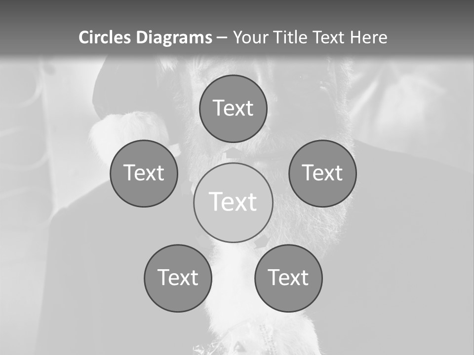 Kind Santa Claus Black And White Background PowerPoint Template