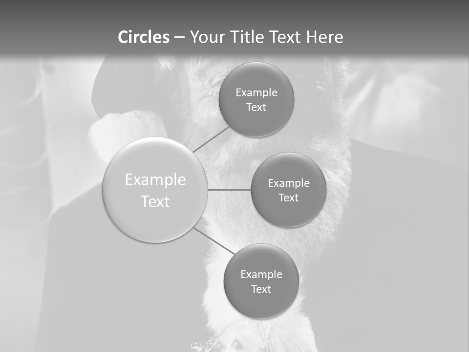 Kind Santa Claus Black And White Background PowerPoint Template