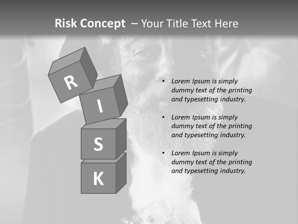 Kind Santa Claus Black And White Background PowerPoint Template