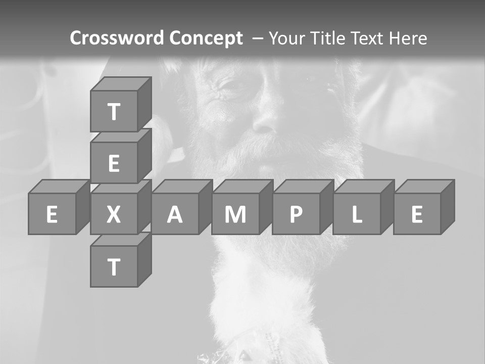 Kind Santa Claus Black And White Background PowerPoint Template