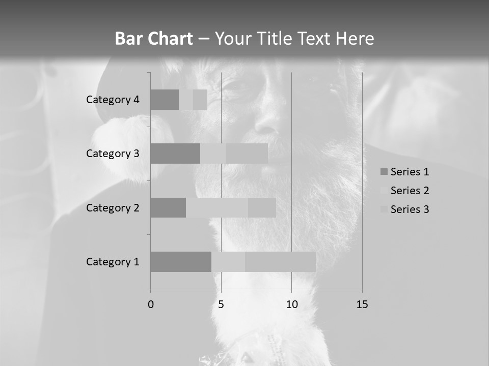 Kind Santa Claus Black And White Background PowerPoint Template