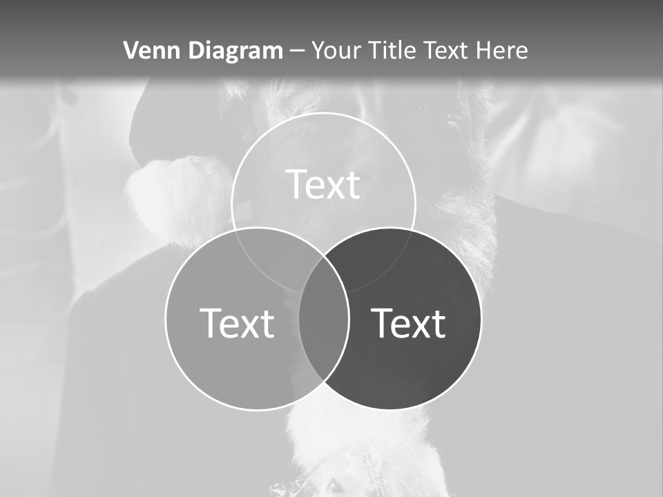 Kind Santa Claus Black And White Background PowerPoint Template