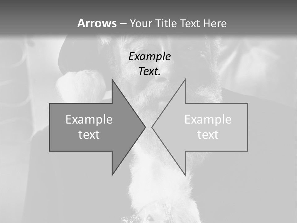 Kind Santa Claus Black And White Background PowerPoint Template