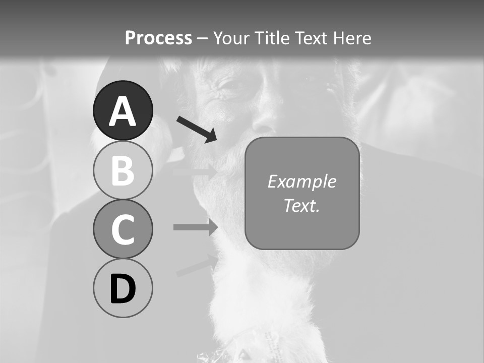 Kind Santa Claus Black And White Background PowerPoint Template