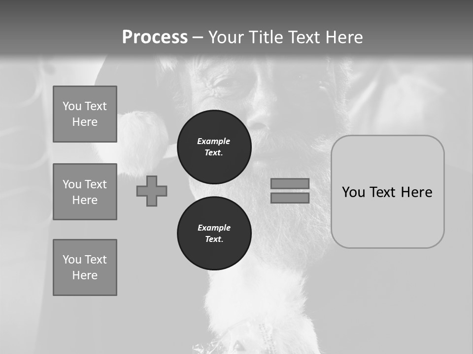 Kind Santa Claus Black And White Background PowerPoint Template