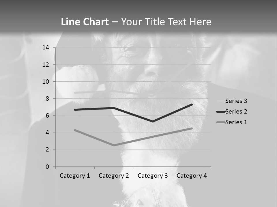 Kind Santa Claus Black And White Background PowerPoint Template