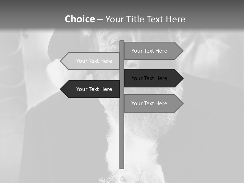 Kind Santa Claus Black And White Background PowerPoint Template