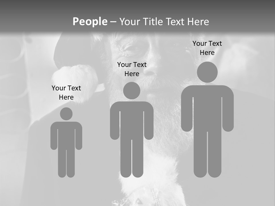 Kind Santa Claus Black And White Background PowerPoint Template