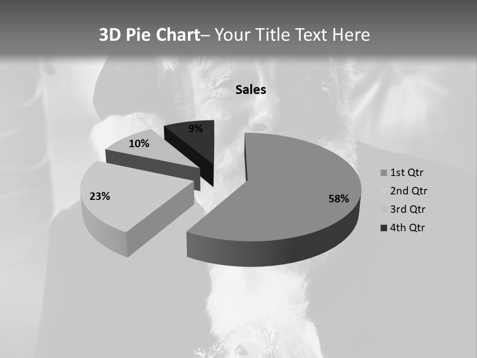 Kind Santa Claus Black And White Background PowerPoint Template