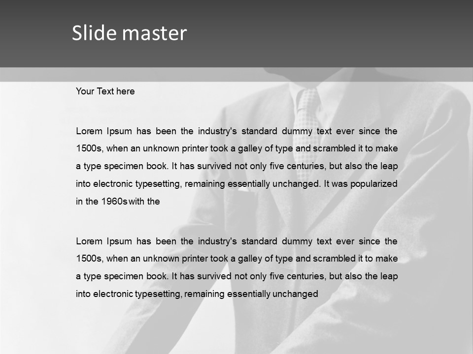 Intelligent Elderly Man PowerPoint Template