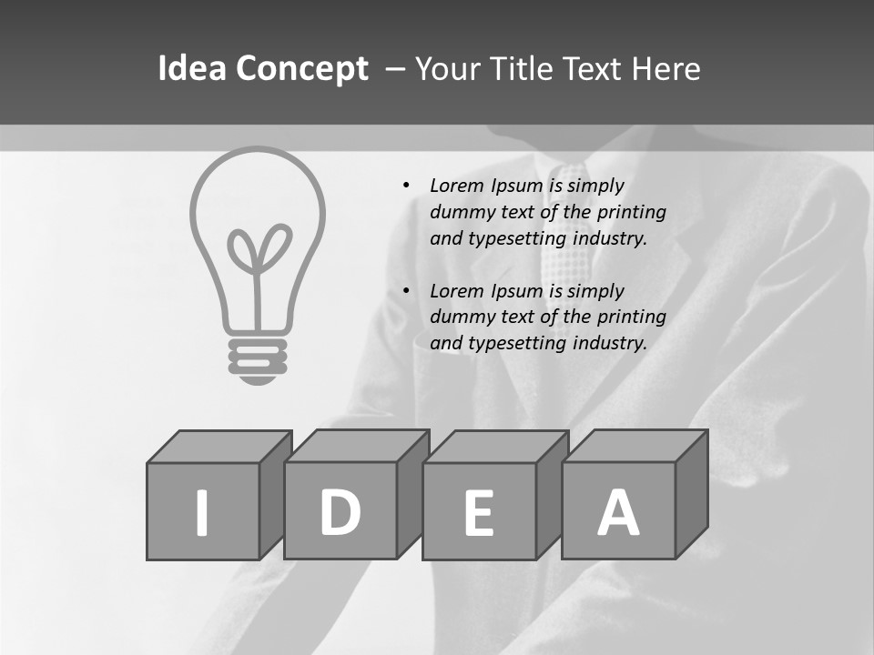 Intelligent Elderly Man PowerPoint Template