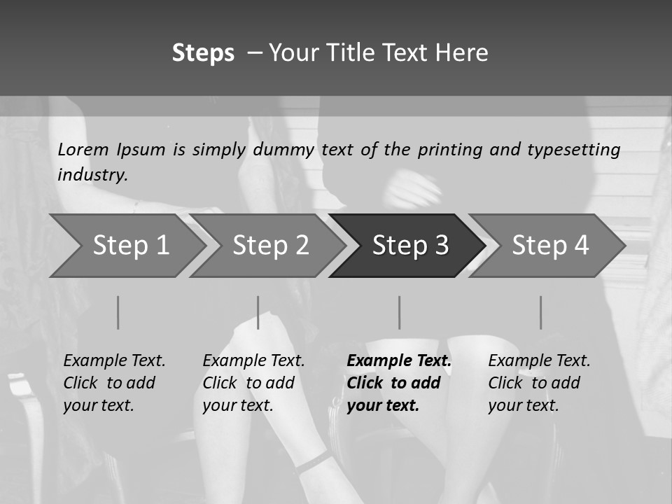 Women Actively Talking Black And White Photo PowerPoint Template