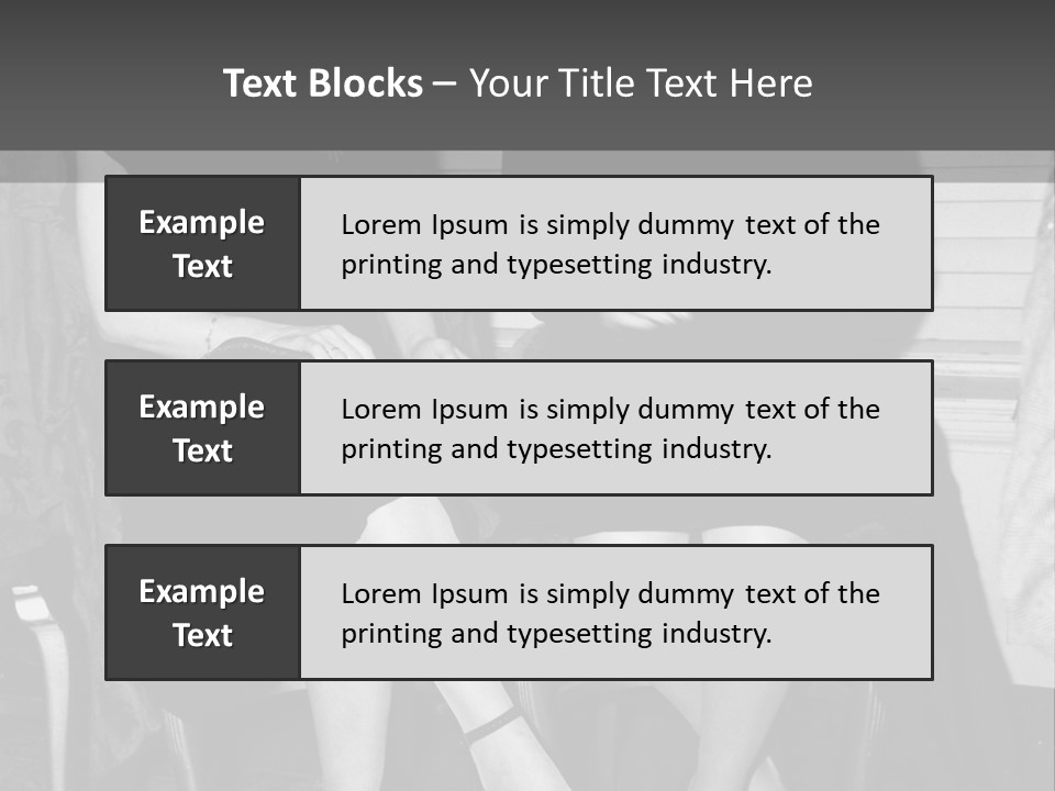 Women Actively Talking Black And White Photo PowerPoint Template